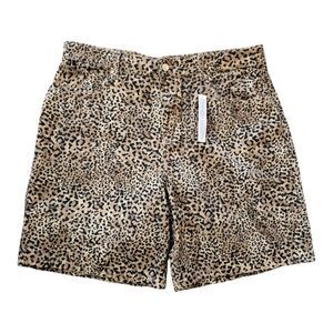 ASOS Design Leopard Animal Print Baggy Shorts - Size‎ 14